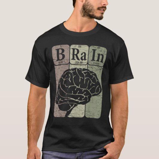 Brain Periodic Table Elements Neurologist Retro Ne T-Shirt (Vorderseite)