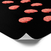 Brain Pill - Placebo-Aufkleber Poster (Ecke)