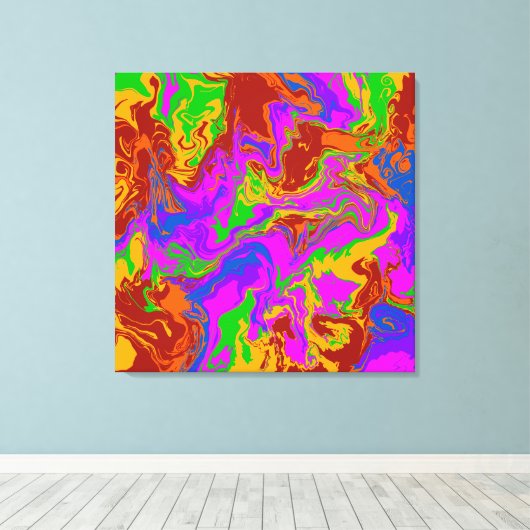 Brain Porridge in Abstrakt Leinwanddruck (Insitu (Holzboden))