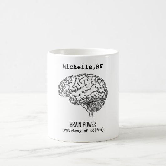 Brain Power Courtesy der Kaffee-Tasse Kaffeetasse (Mittel)