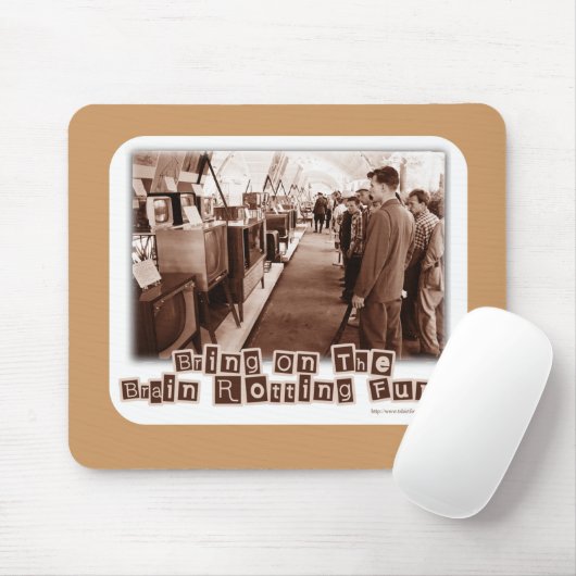 Brain Rotting Fun Funny Retro Foto Slogan Mousepad (Mit Mouse)