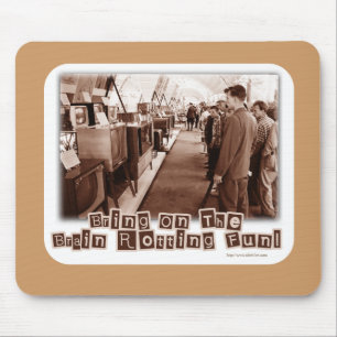 Brain Rotting Fun Funny Retro Foto Slogan Mousepad