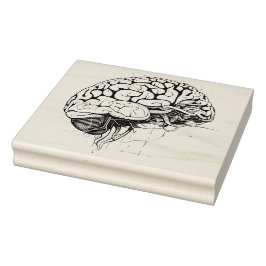 Brain Rubber Briefmarke Gummistempel