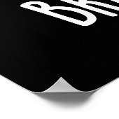 Brain Storm Funny Anatomy Pun Dark BG Poster (Ecke)