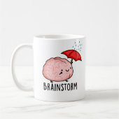 Brain Storm Funny Anatomy Pun Kaffeetasse (Links)