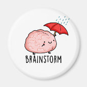 Brain Storm Funny Anatomy Pun Magnet (Vorne)