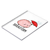 Brain Storm Funny Anatomy Pun Notizblock (Linke Seite)