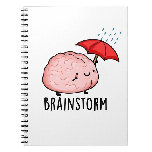 Brain Storm Funny Anatomy Pun Notizblock (Vorderseite)