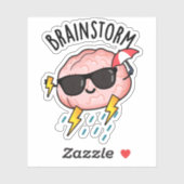 Brain Storm Funny Weather Pun Aufkleber (Blatt)