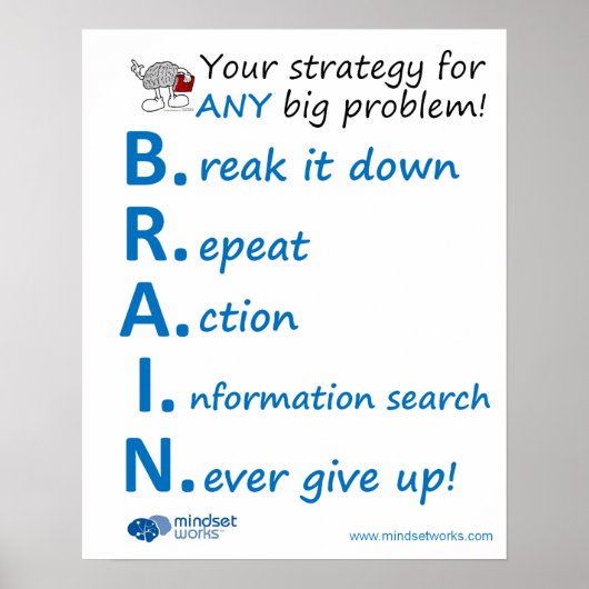 BRAIN Strategy Poster von Mindset Works (Vorne)