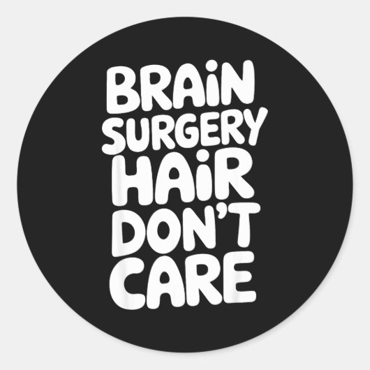 Brain Surgery Recovery Art For Men Women St Brain Runder Aufkleber (Vorderseite)