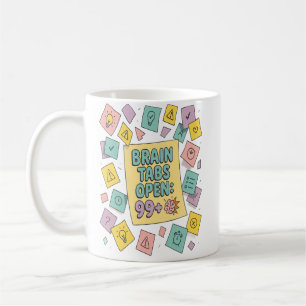 Brain Tabs Open Funny ADHD Design Kaffeetasse