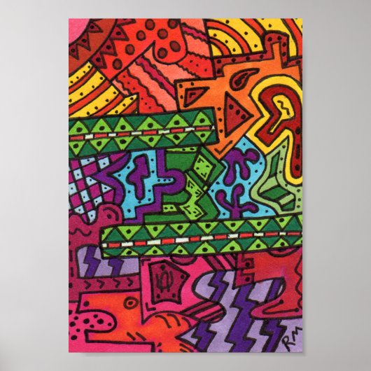 Brain Terrain #36 Abstrakt Art Mini Poster (Vorne)