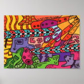 Brain Terrain #37 Abstrakt Art Mini Poster (Vorne)