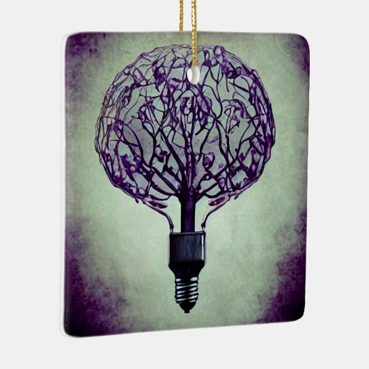 Brain Tree Lightbulb Keramikornament (Rechts)