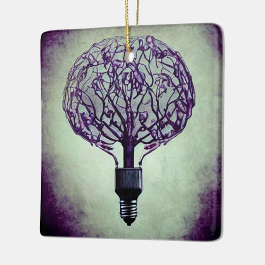 Brain Tree Lightbulb Keramikornament (Links)