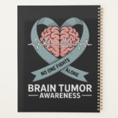 Brain Tumor Awareness Gray Ribbon Brain Heart Planer (Rückseite)