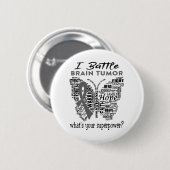 Brain Tumor Awareness Month Band Geschenke Button (Vorne & Hinten)