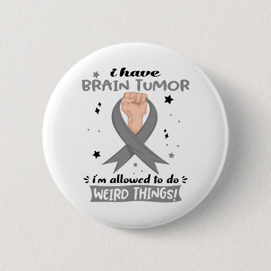 Brain Tumor Awareness Month Band Geschenke Button (Vorderseite)