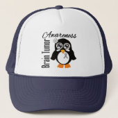 Brain Tumor Awareness Penguin Truckerkappe (Vorderseite)