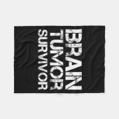 Brain Tumor Survivor For Brain Cancer Awareness Da Fleecedecke (Vorderseite (Horizontal))