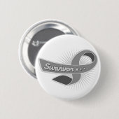 Brain Tumour Survivor Ribbon Button (Vorne & Hinten)