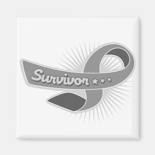 Brain Tumour Survivor Ribbon Magnet (Vorne)