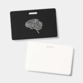 Brain Typography RN Neuroscience Ausweis (Vorder- & Rückseite)