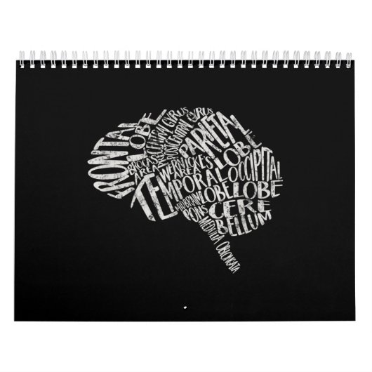 Brain Typography RN Neuroscience Kalender (Titelbild)