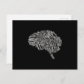 Brain Typography RN Neuroscience Postkarte (Vorne/Hinten)
