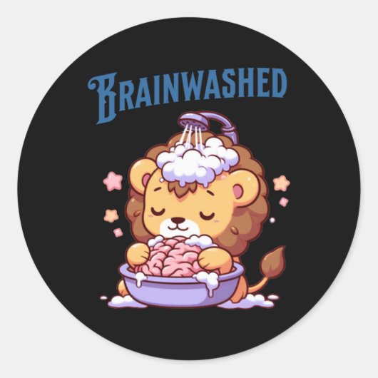 Brain Washed Lion Sticker (Vorderseite)