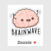 Brain Wave Funny Anatomy Pun Aufkleber (Blatt)