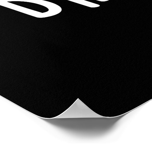 Brain Wave Funny Anatomy Pun Dark BG Poster (Ecke)