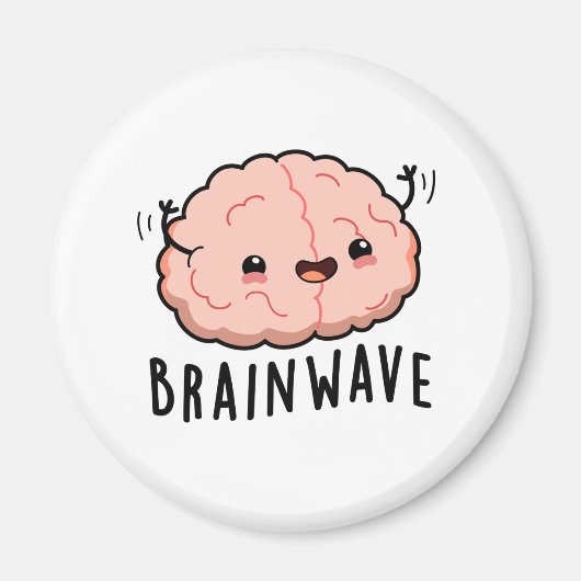 Brain Wave Funny Anatomy Pun Magnet (Vorne)