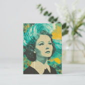 Brain Waves Collage Postkarte (Stehend Vorderseite)