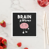 Brain Waves Funny Humour Brainy Geek Human Anato Serviette (Beispiel)
