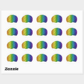 Brainbow Runder Aufkleber (Blatt)