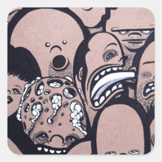 BRAINEN ! QUADRATISCHER AUFKLEBER