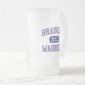 Brainerd - Krieger - hoch - Brainerd Minnesota Mattglas Bierglas (VorderseiteRechts)