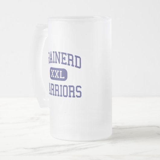 Brainerd - Krieger - hoch - Brainerd Minnesota Mattglas Bierglas (Vorderseite Links)