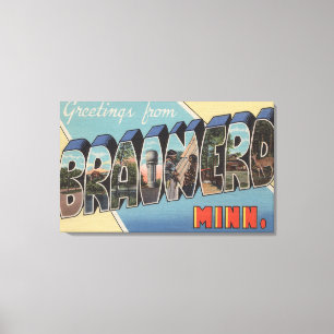 Brainerd, Minnesota - große Buchstabe-Szenen Leinwanddruck