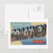 Brainerd, Minnesota - Große Buchstabenszenen Postkarte (Vorne/Hinten)