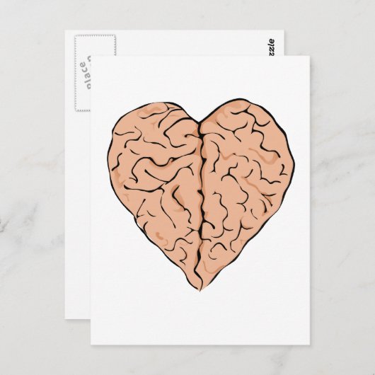 Brainheart Postkarte (Vorne/Hinten)