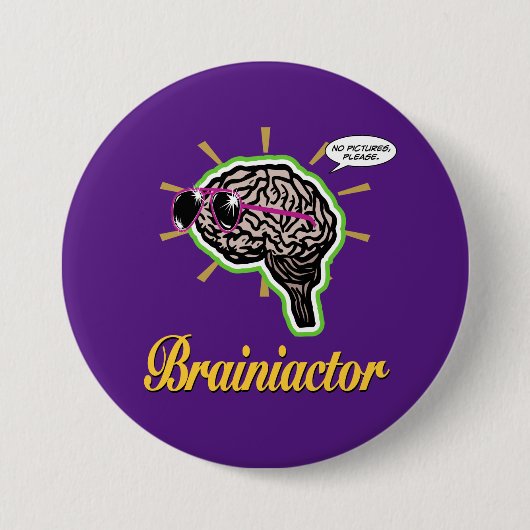 Brainiactor Lila BG Button (Vorderseite)