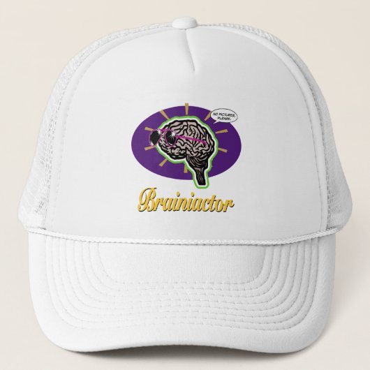 Brainiactor Lila Oval Truckerkappe (Vorderseite)