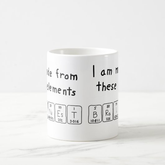 Brainiest Periodenname Tasse (Mittel)