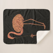 Brainingo Flamingo Decke| Geschenk für Liebhaber Sherpadecke (Vorderseite (Horizontal))