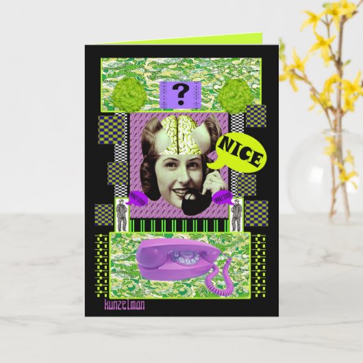 BRAINLADY GRUSS-KARTE KARTE (Gelbe Blume)