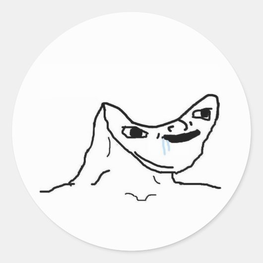 Brainless-Wojak-Aufkleber Runder Aufkleber (Vorderseite)