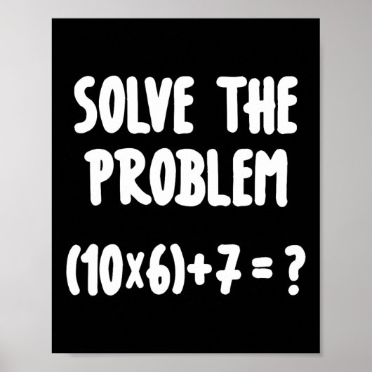 Brainrot 67 Meme 6-7 Funny Math Teacher  Poster (Vorne)